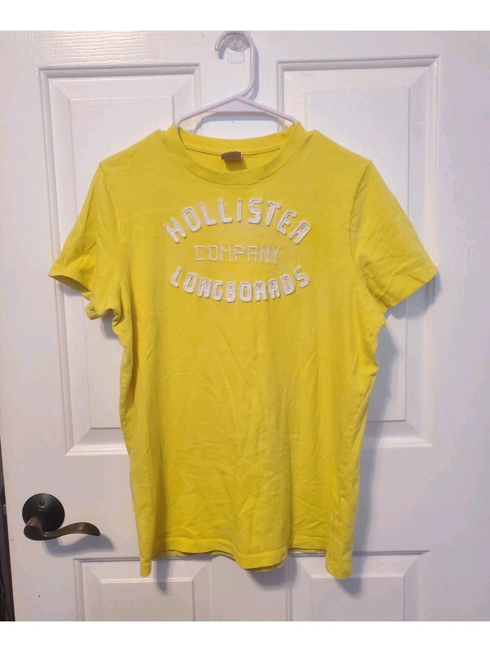 HOLLISTER T-SHIRT Y2K MENS yellow Medium 2000s Preppy